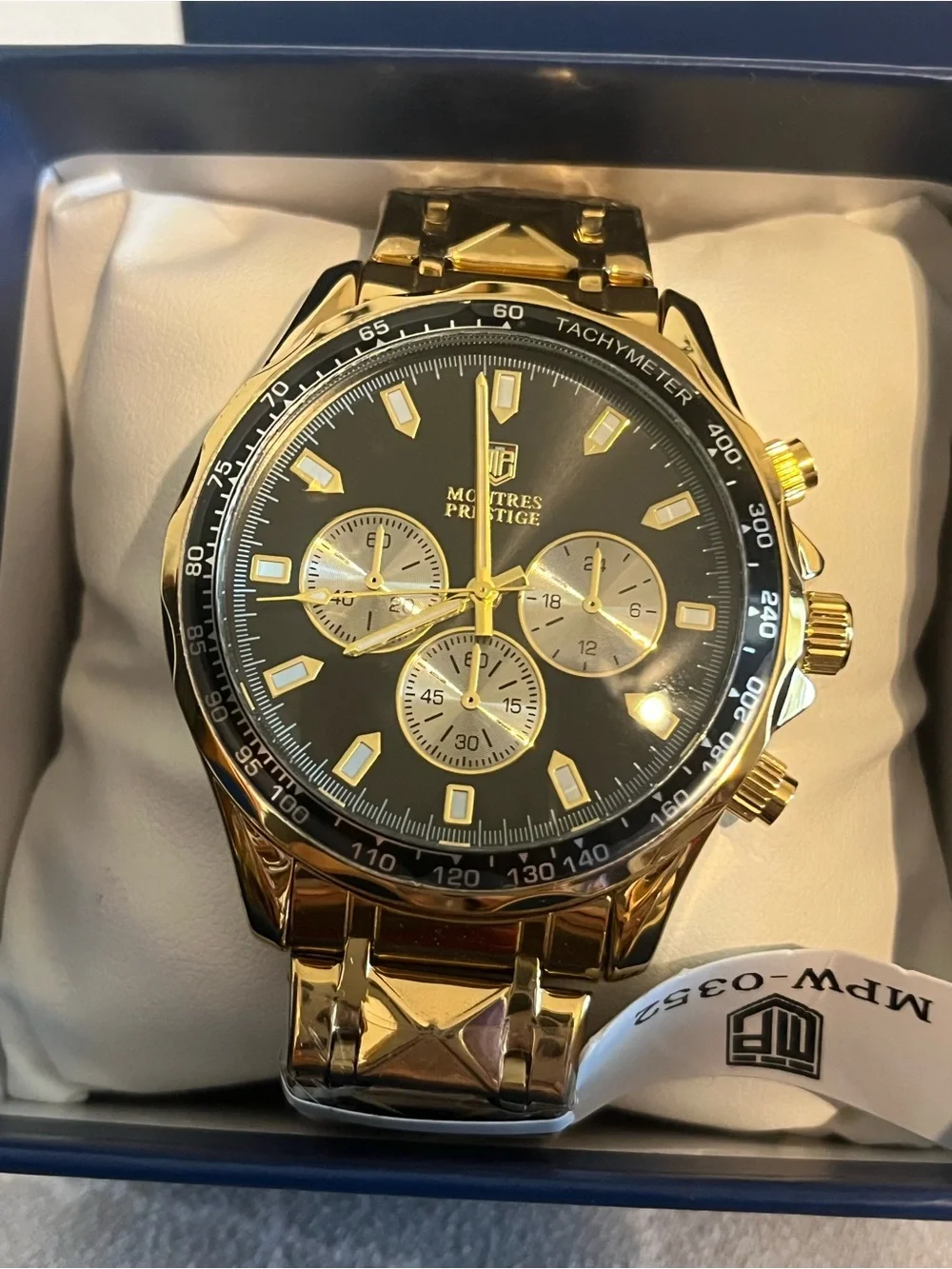 Montres Prestige Gold and Black Men’s Watch